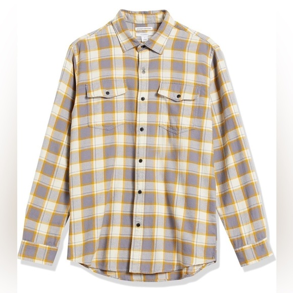 2/$20 • 0312 - AMAZON Men’s XL Slim-Fit Long-Sleeve Two-Pocket Flannel Shirt - Picture 3 of 4
